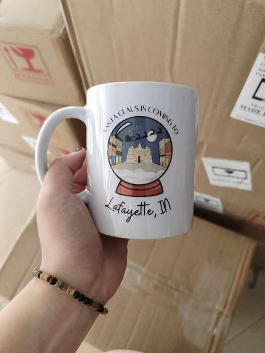 Santa Clause is Coming to Lafayette Mug