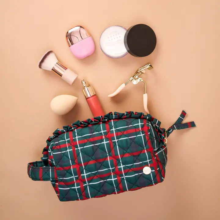 The Darling Effect Holiday Quilted Cosmetic Pouch