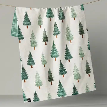 Geometry Christmas Print Tea Towels