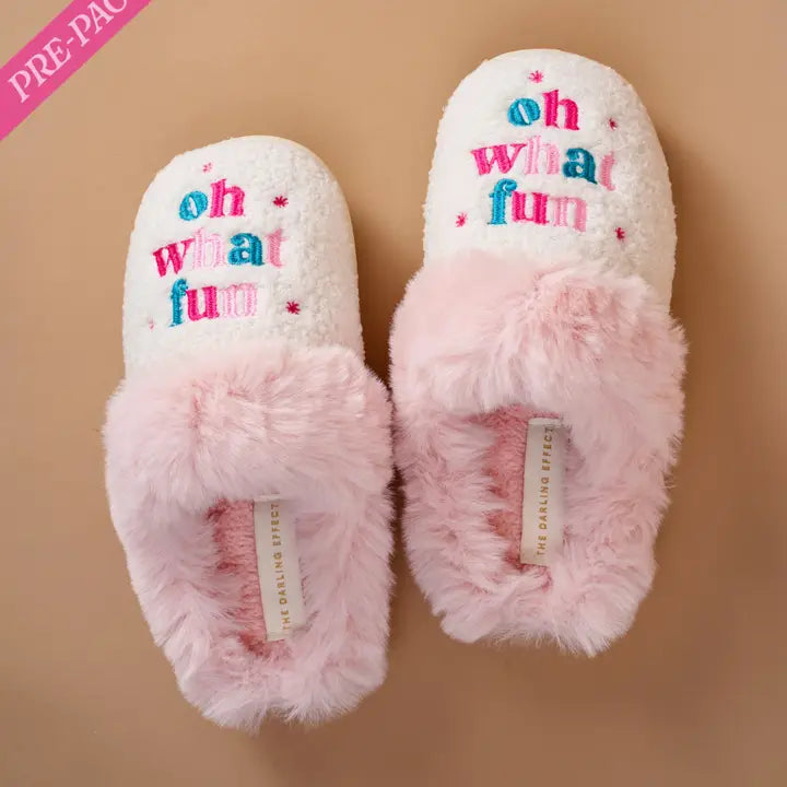 The Darling Effect Holiday Oh What Fun Slippers
