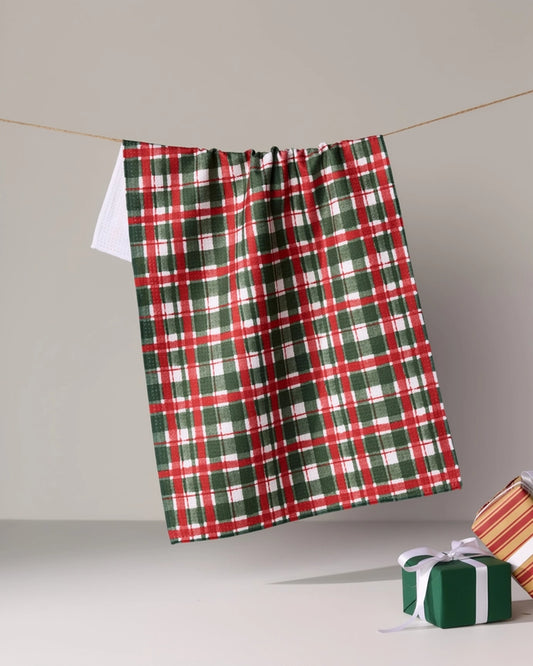 Geometry Christmas Print Tea Towels