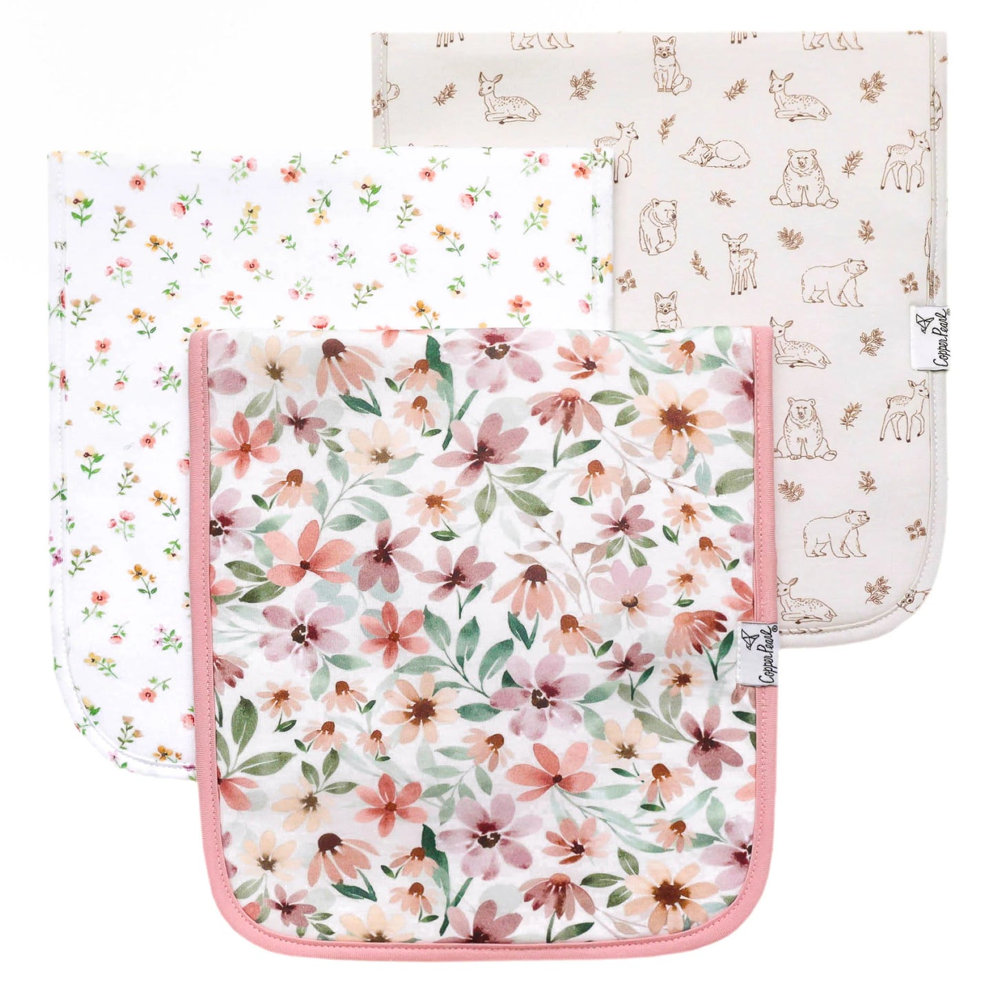 Copper Pearl Burp Cloth Sets