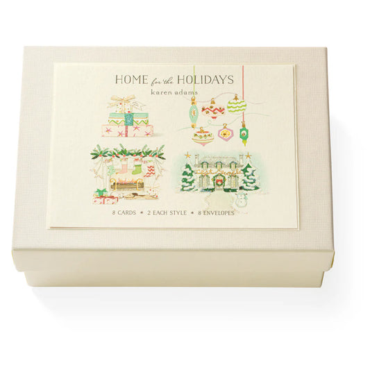 Karen Adams Home for the Holidays Note Card Box