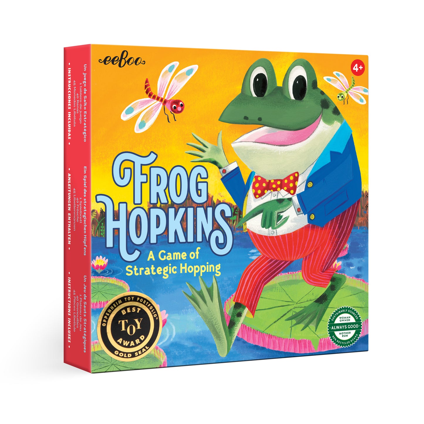 eeboo Frog Hopkins Game of Strategic Hopping