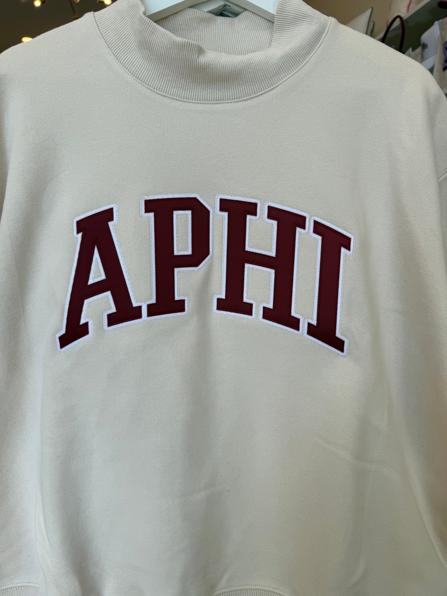 Sorority Mock Neck Crew Sweatshirt