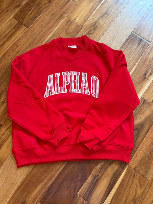 Sorority Mock Neck Crew Sweatshirt