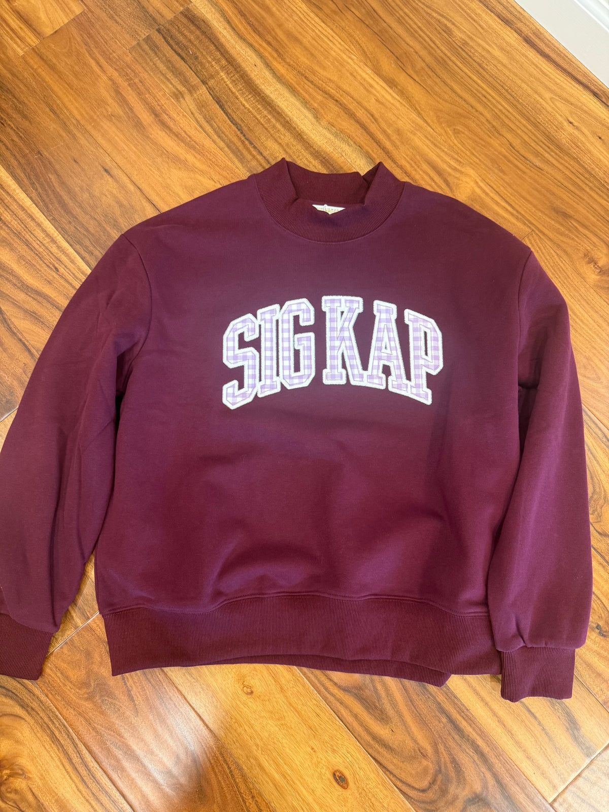 Sorority Mock Neck Crew Sweatshirt