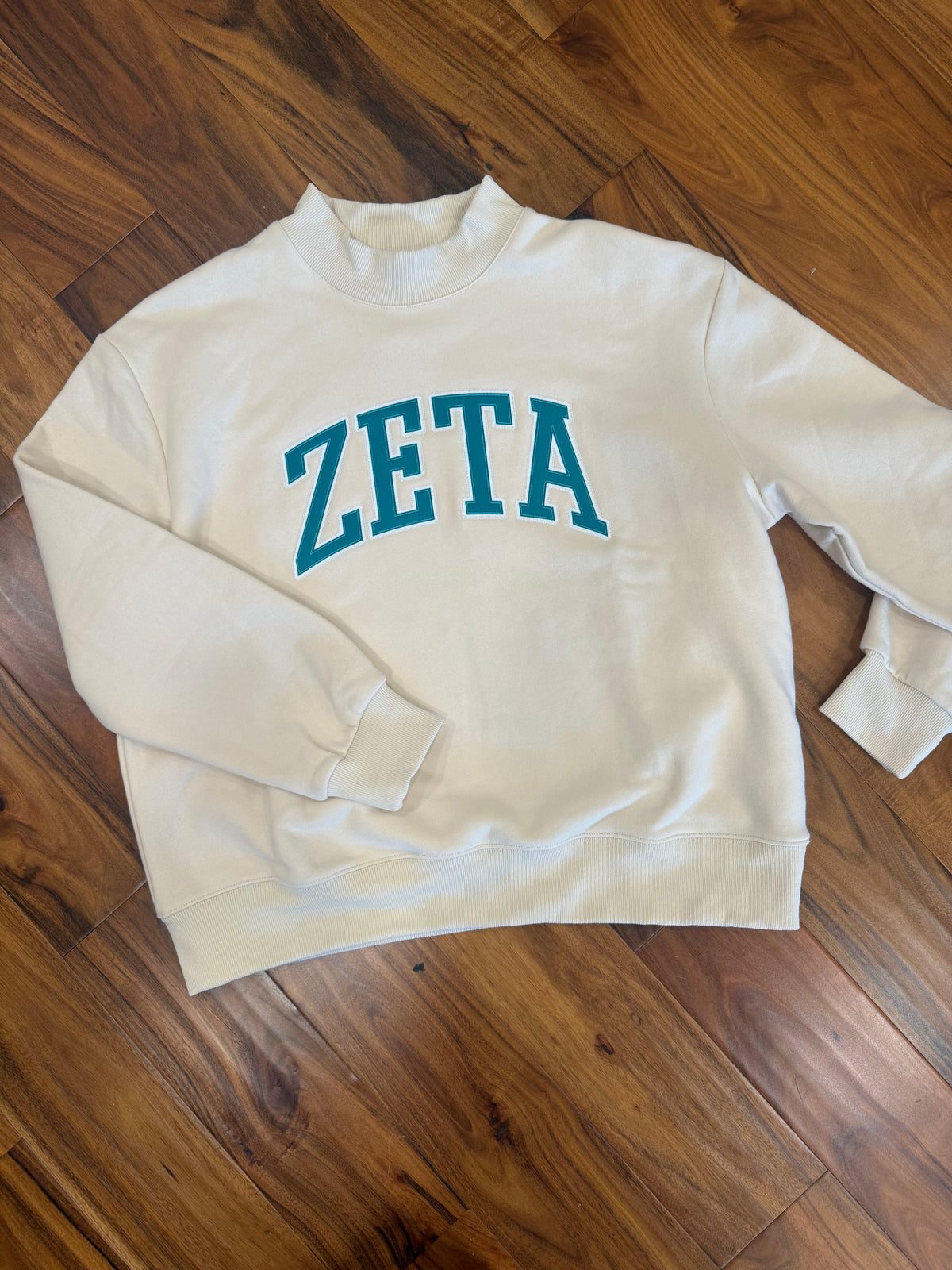 Sorority Mock Neck Crew Sweatshirt