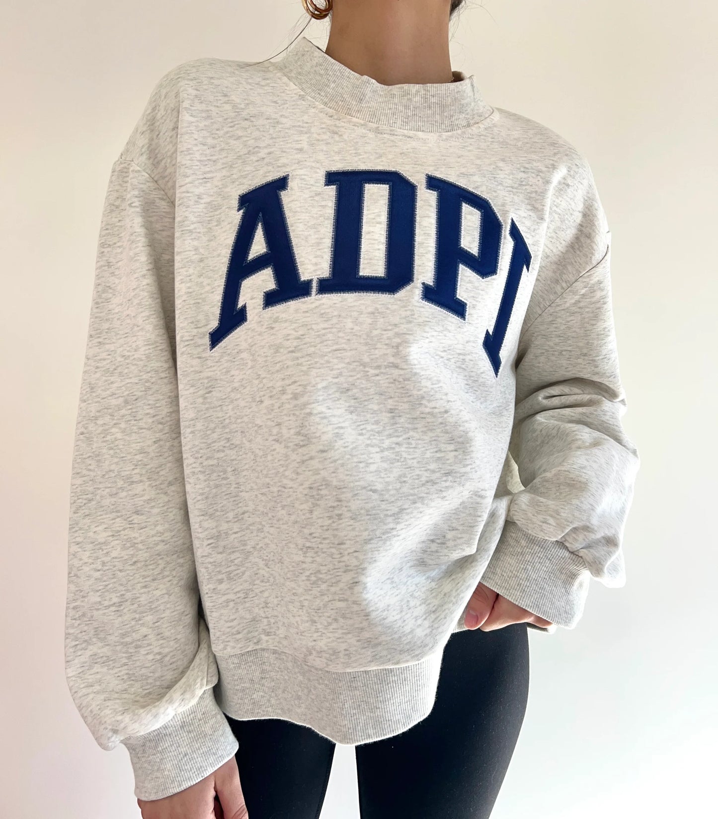 Sorority Mock Neck Crew Sweatshirt