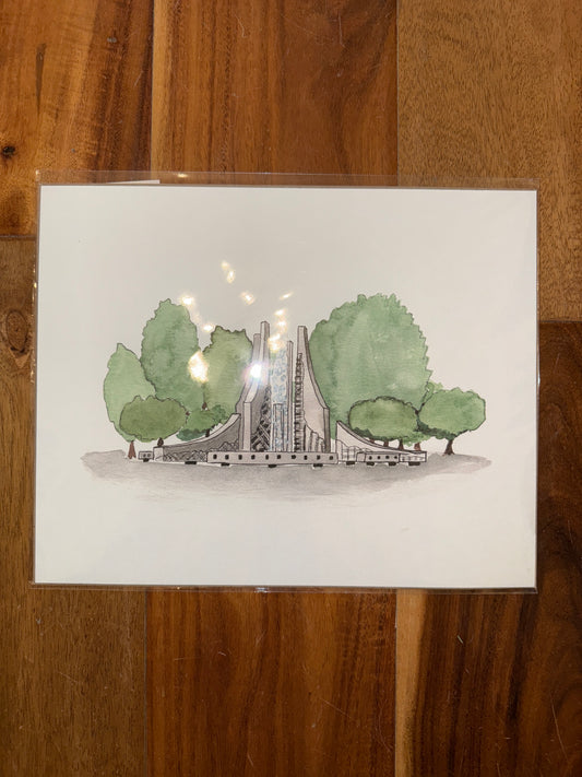 Purdue University Engineering Fountain Print