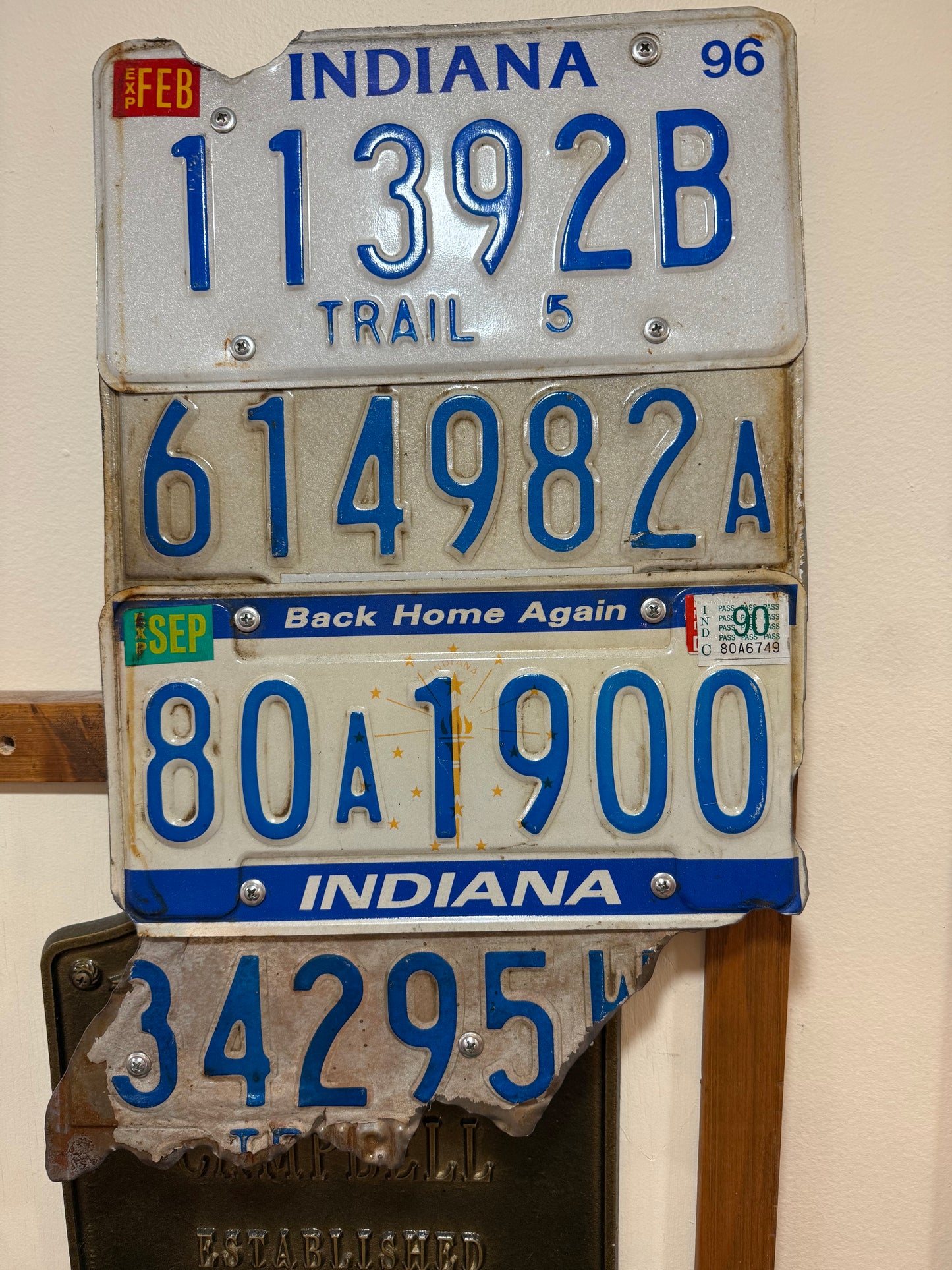 Colts, Purdue, State of Indiana License Plate Signs