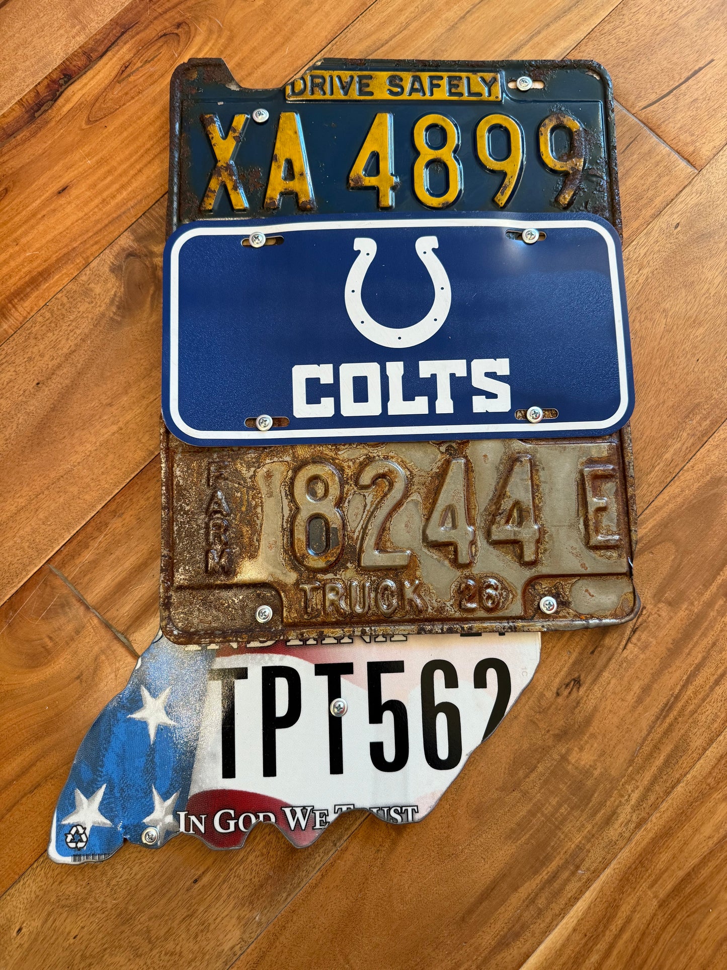 Colts, Purdue, State of Indiana License Plate Signs