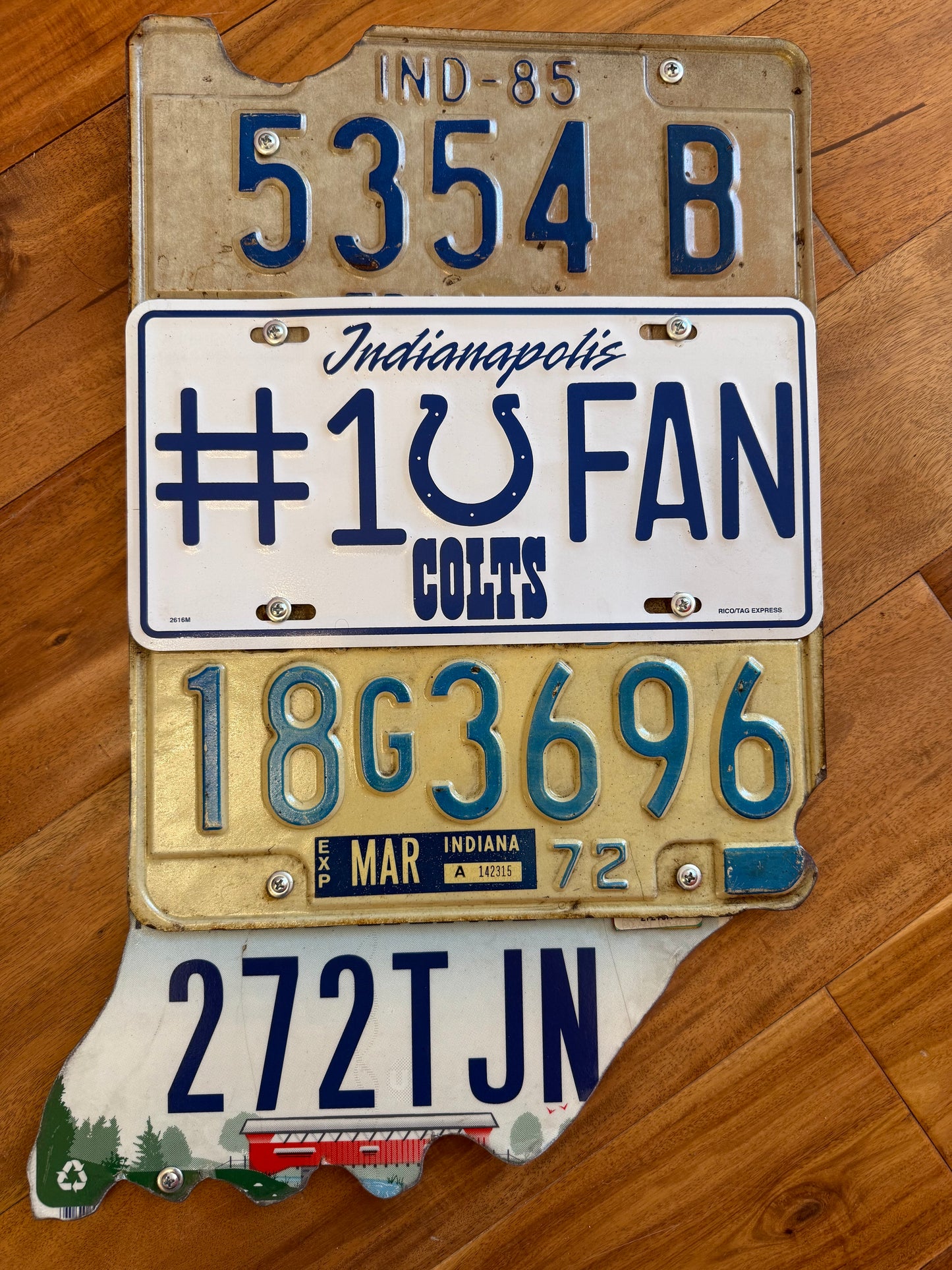 Colts, Purdue, State of Indiana License Plate Signs