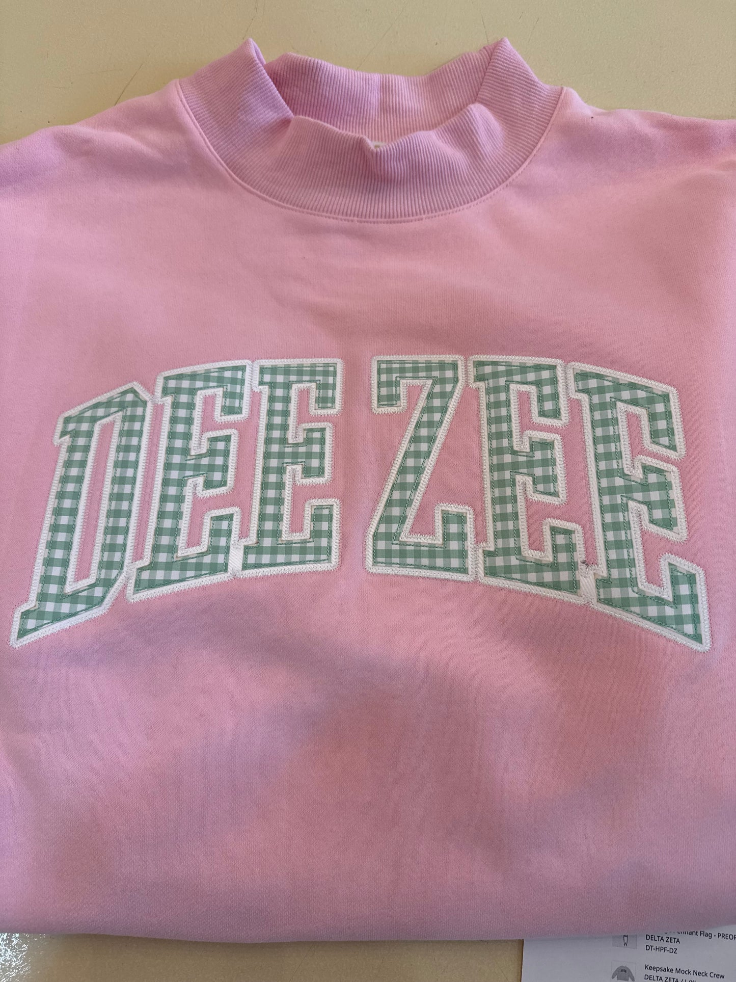 Sorority Mock Neck Crew Sweatshirt