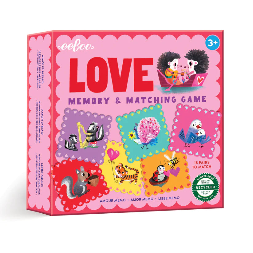 eeBoo Love Little Square Memory Game