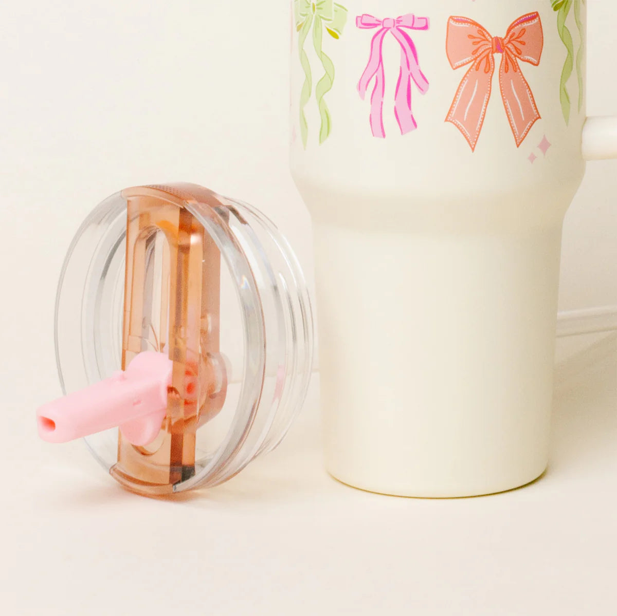 40oz Sorority Lifestyle Flip Straw Tumbler - Bow Affair