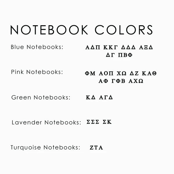 Sorority Spiral Bound Journal