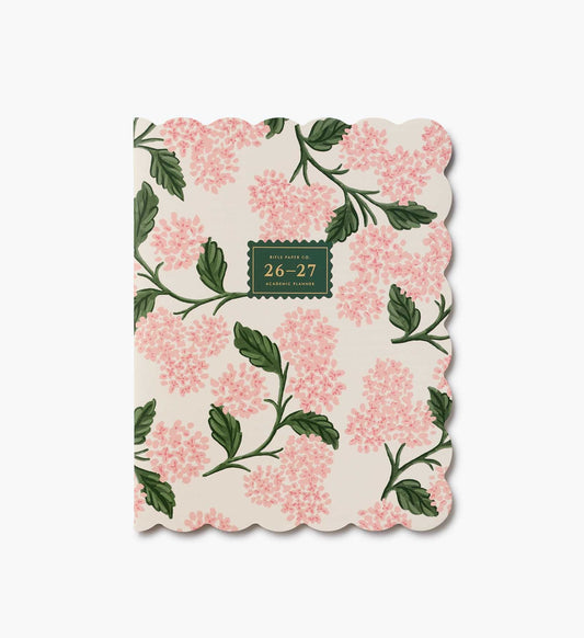Rifle Paper Co  Academic Pink Hydrangea Appointment Book