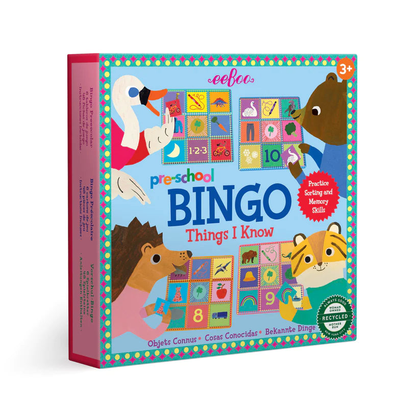 eeBoo Preschool Things I Know Bingo