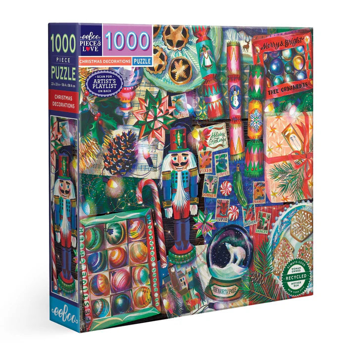 eeboo Christmas Decorations 1000 Piece Puzzle