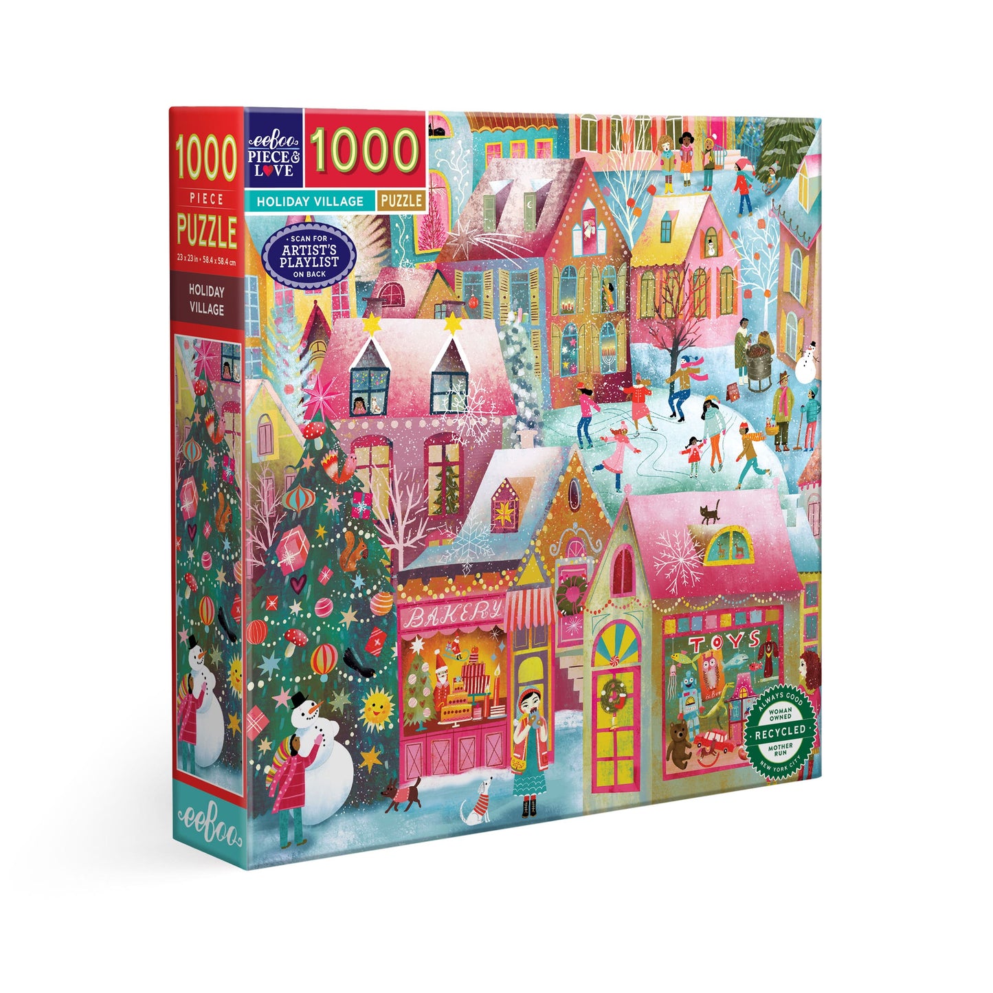 Eeboo Christmas 1000 piece puzzles