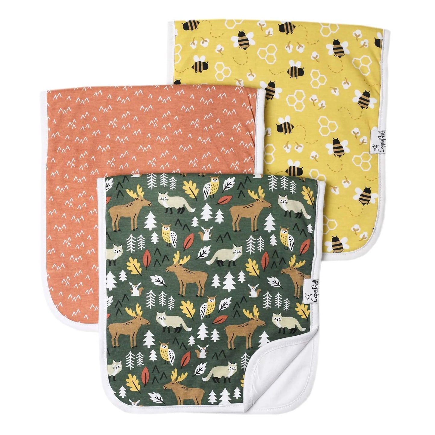 Copper Pearl Burp Cloth Sets
