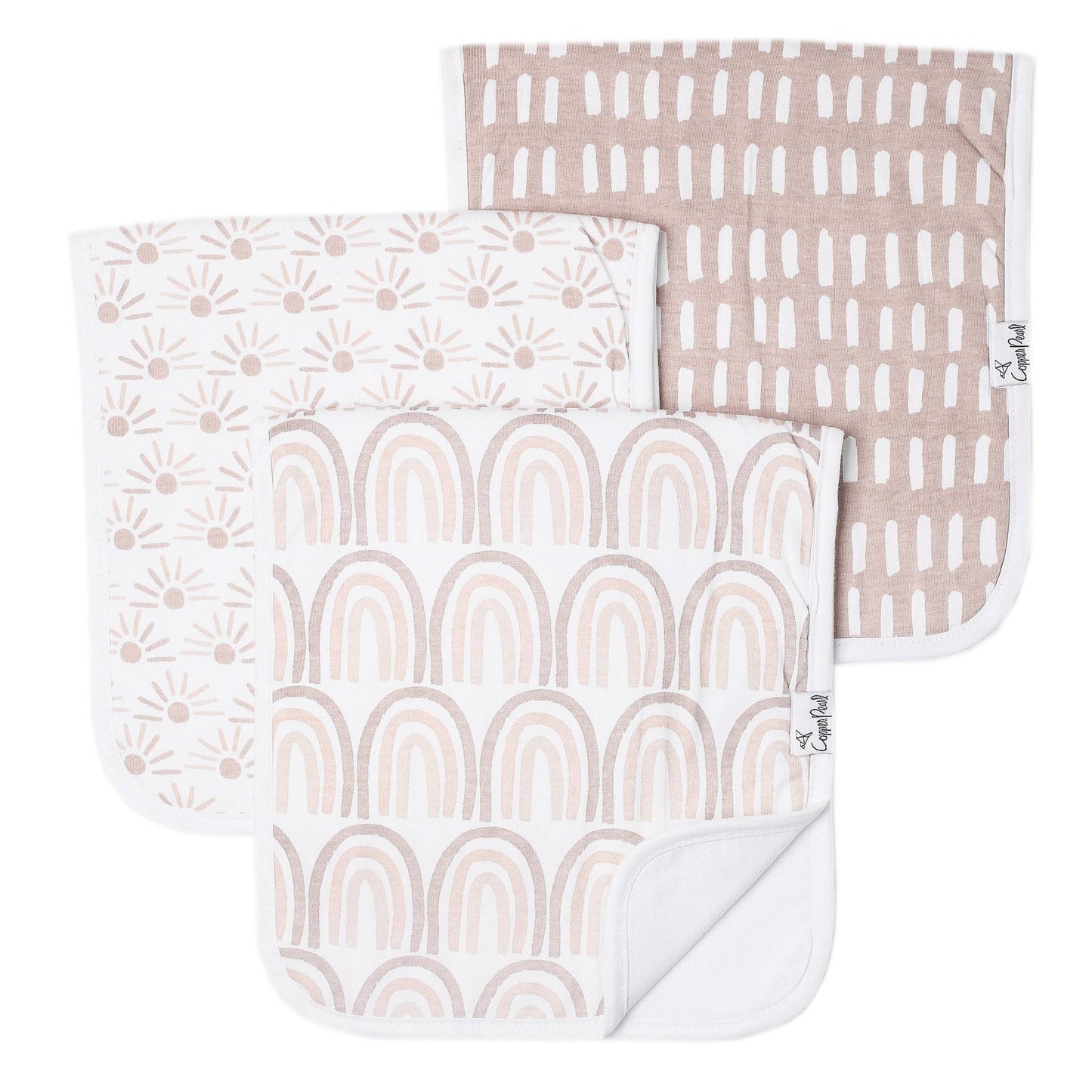 Copper Pearl Burp Cloth Sets