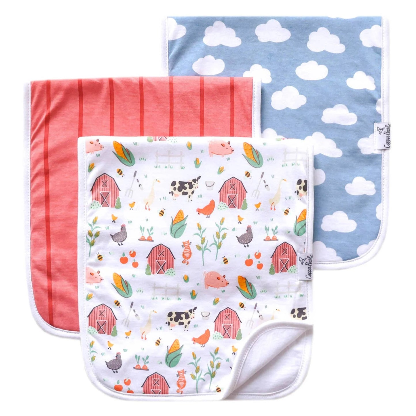 Copper Pearl Burp Cloth Sets