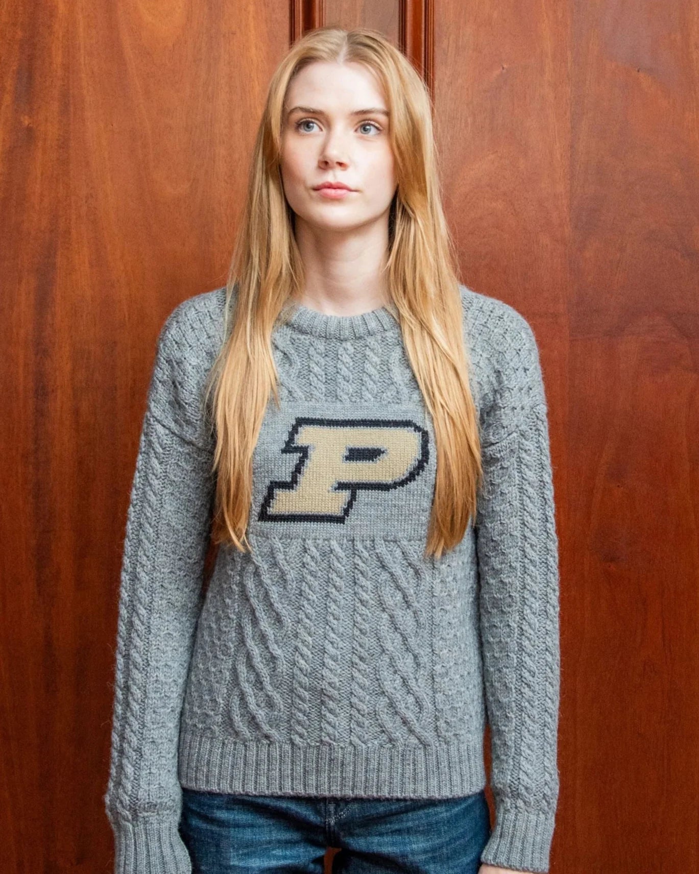 Collegiate Knitwear Woman's British Wool Fisherman Sweater
