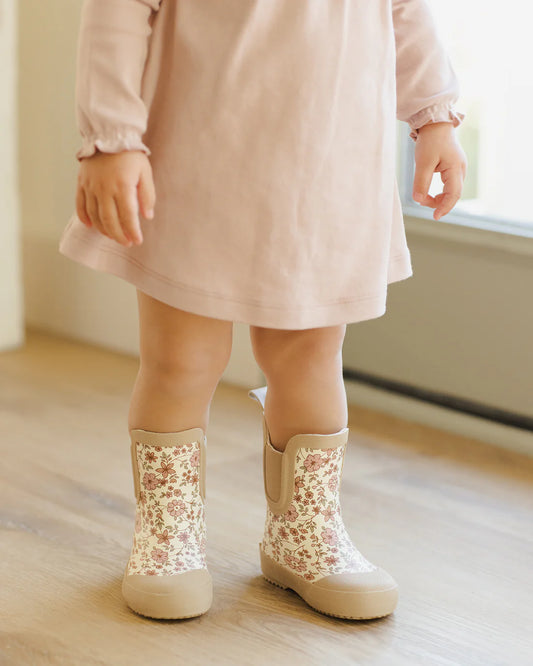Quincy Mae FW25 Girls Rain Boots Bloom