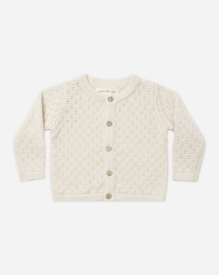 Quincy Mae AW26 Knit Natural Cardigan