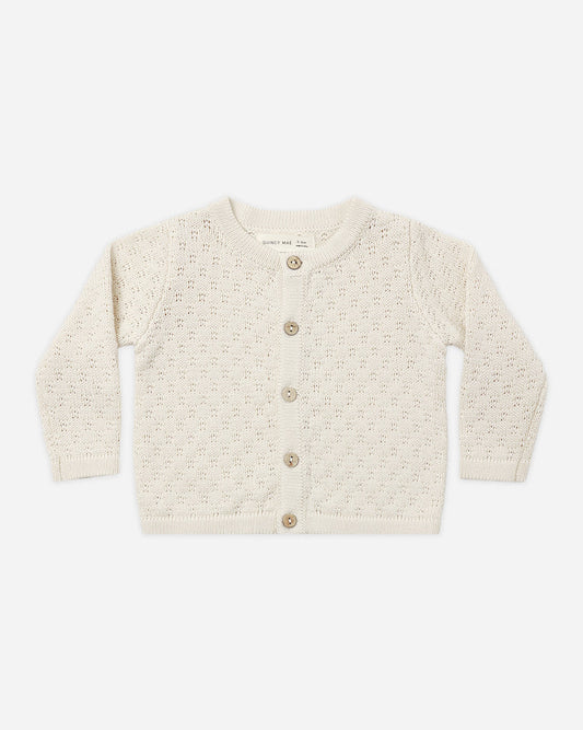 Quincy Mae AW26 Knit Natural Cardigan