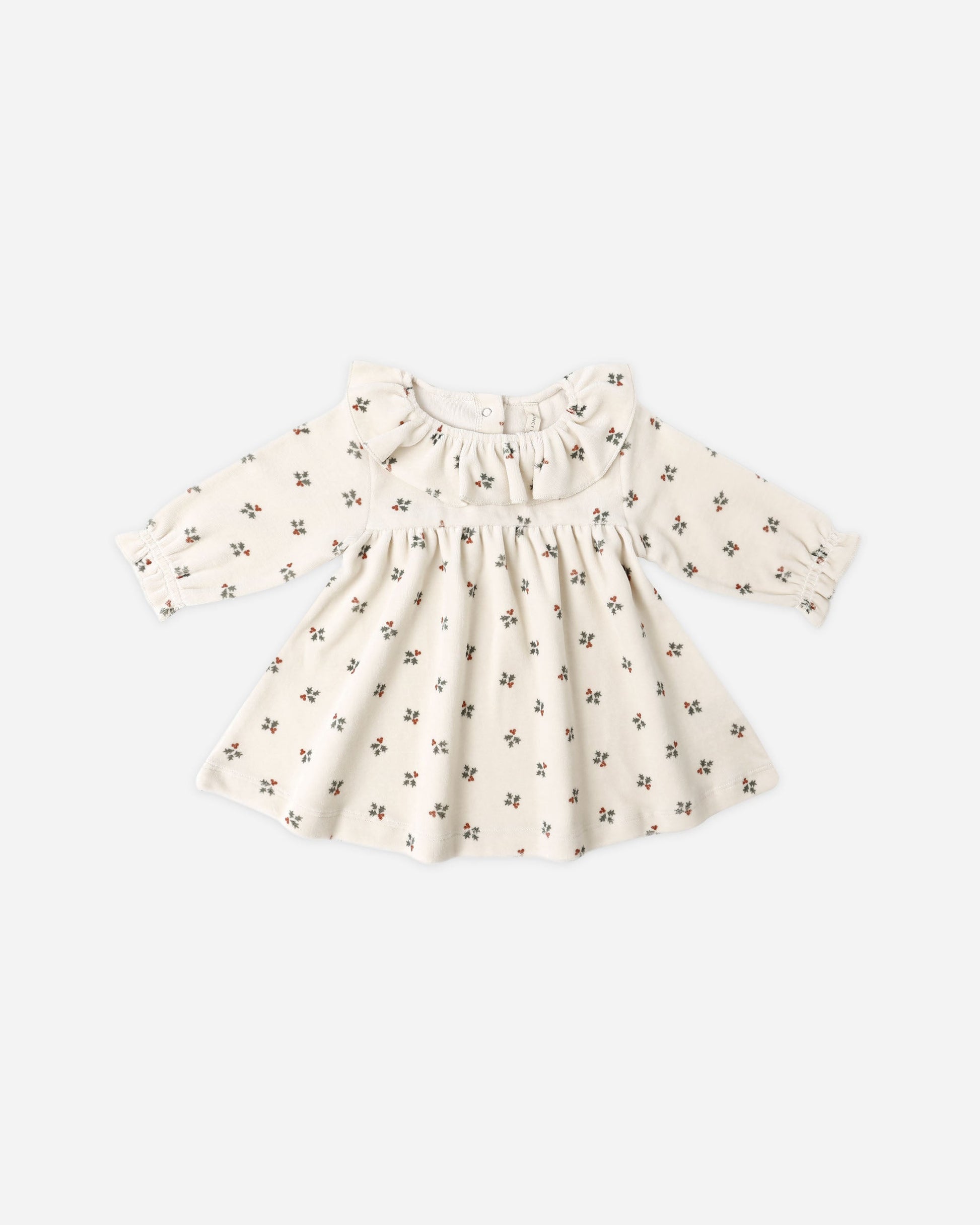 Velour Baby Dress - Holly Berry 12-18M Velour Baby Dress - Holly Berry 12-18M
