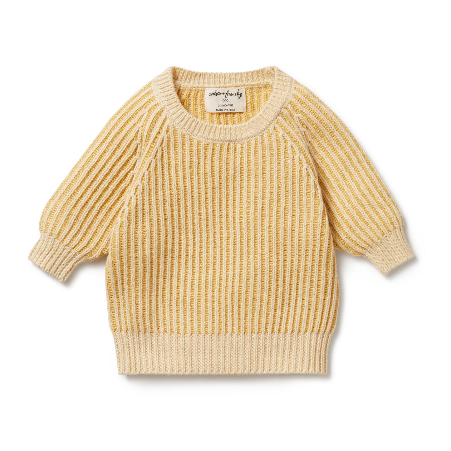 Wilson + Frenchy Dijon Knitted Ribbed Jumper