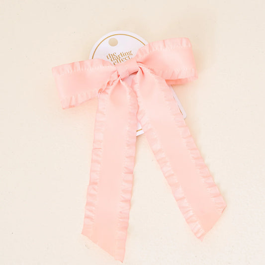 Ruffle Blush Hair Bow
