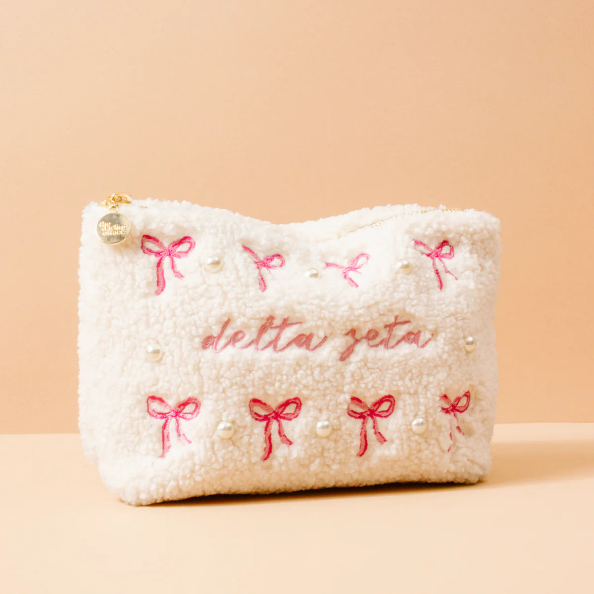 Sorority Bows & Pearls Teddy Pouch