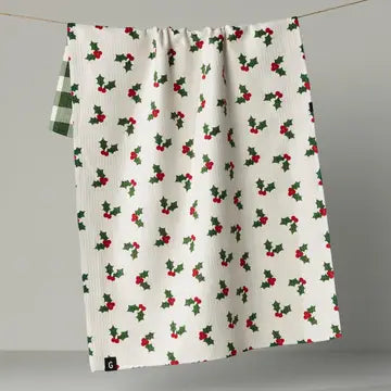 Geometry Christmas Print Tea Towels
