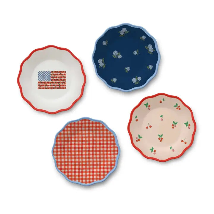 Rifle Paper Co Americana Melamine Assorted Dessert Plates