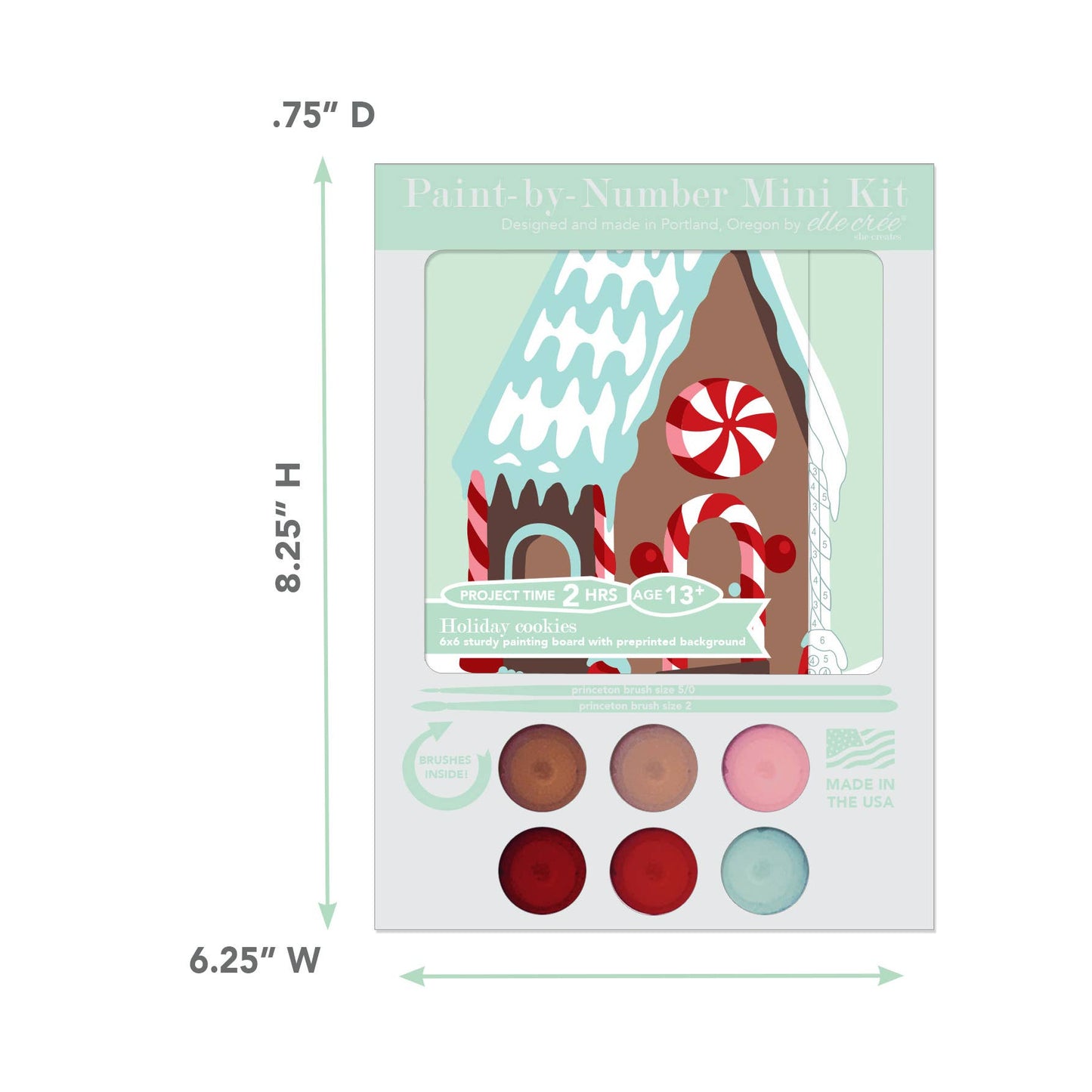 Gingerbread House MINI Paint-by-Number Kit