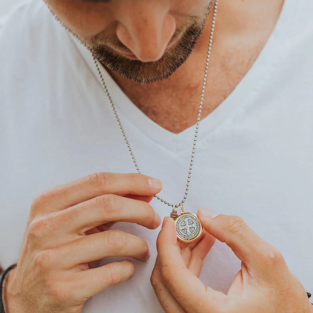 My Saint My Hero Benedictine Blessing Necklace