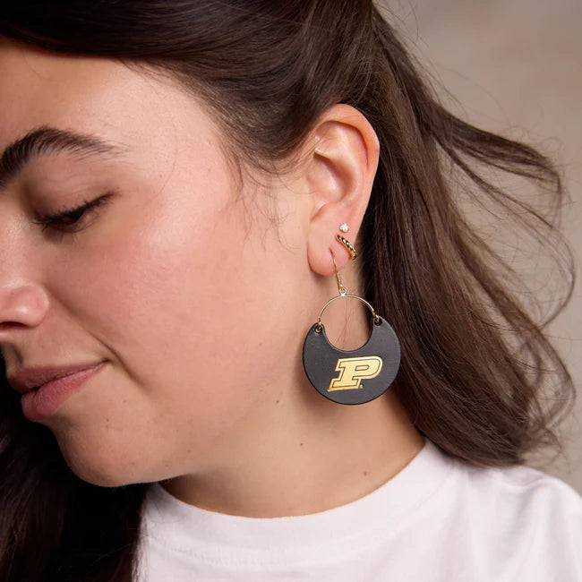 Nickel & Suede Leather Earrings