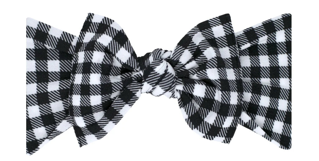 BABY BLING BLACK GINGHAM BOW