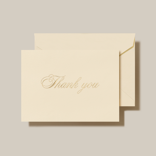 GOLD SCRIPT THANK YOU NOTES
