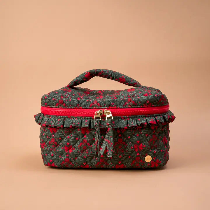 The Darling Effect Holiday Quilted Cosmetic Bag