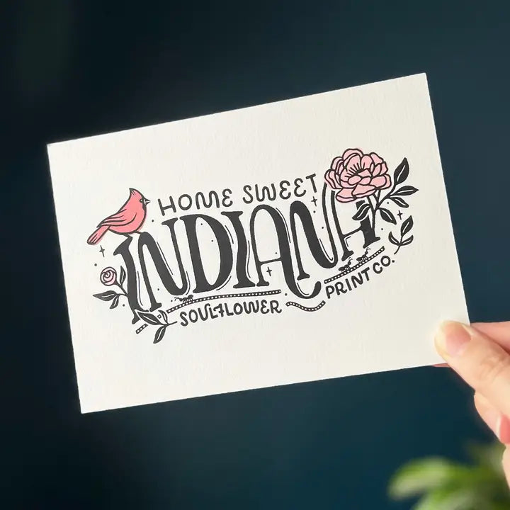 Home Sweet Indiana Postcard