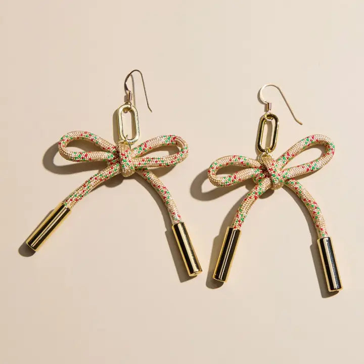 Nickel & Suede Cord Earrings
