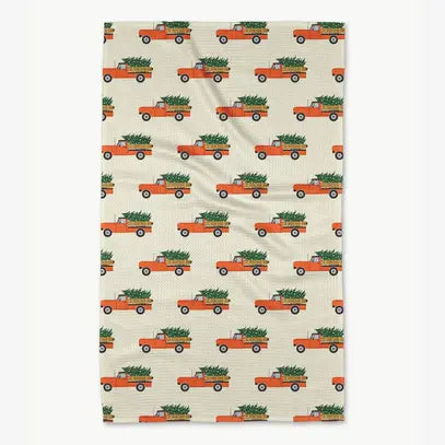 Geometry Christmas Print Tea Towels