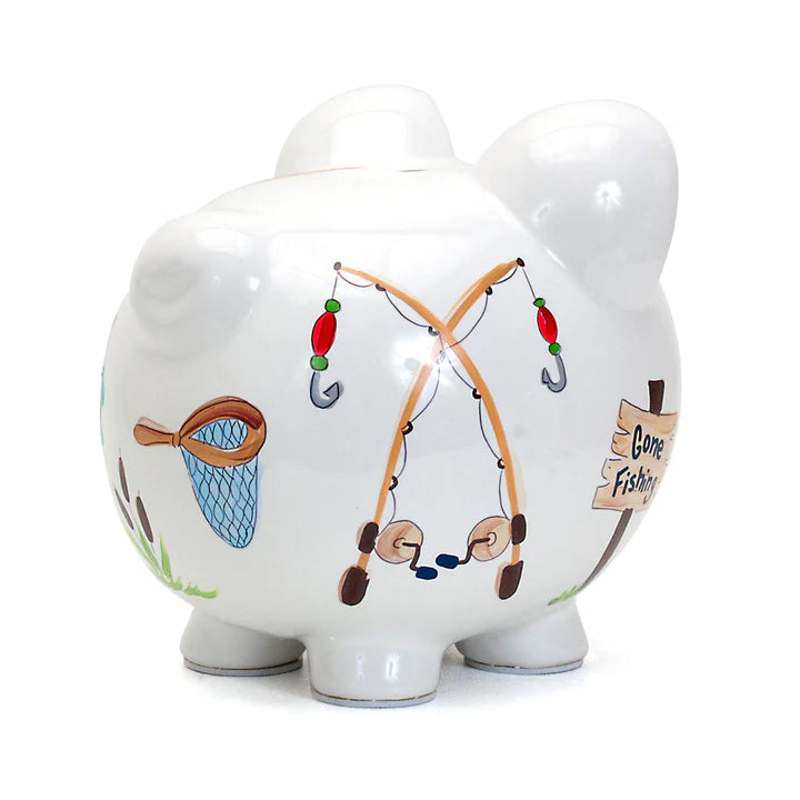 GONE FISHING PIGGY BANK