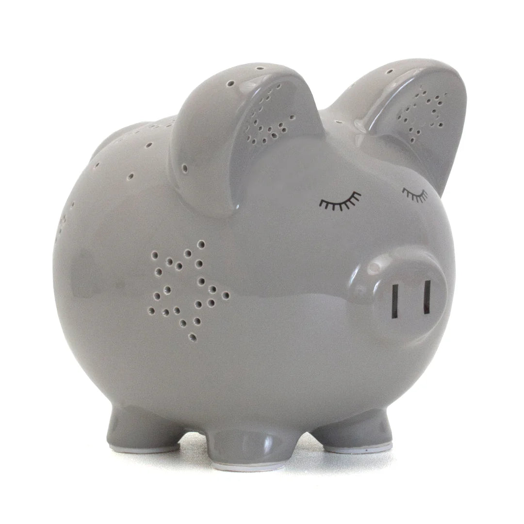 GREY NIGHT LIGHT PIG