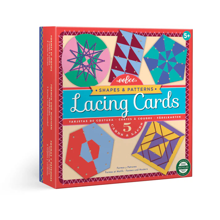 eeBoo Shapes & Patterns Lacing Cards